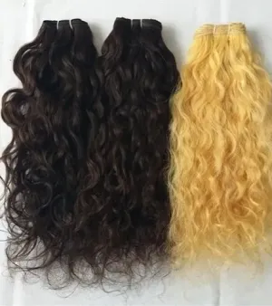Natural Blonde Curly Hair, Hair type : curly