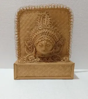 Bamboo Handicraft durga maa, Color : Brown