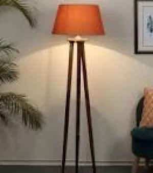Mango Wood Floor Lamp ,Condition : New
