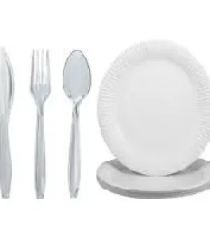 Disposable Tableware, Colour : White