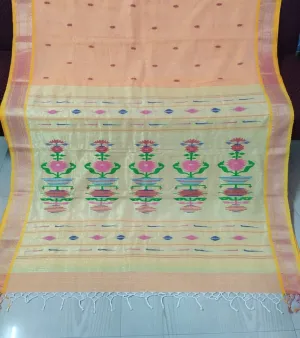 Cotton handloom handwork saree, Material : Cotton