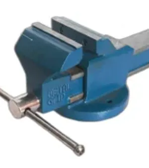 Bench Vice Cross Rib, Colour : Blue & Silver