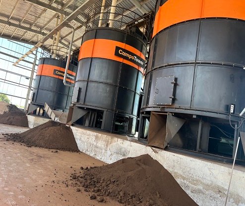 Composting Tower Chicken Manure Fertilizer