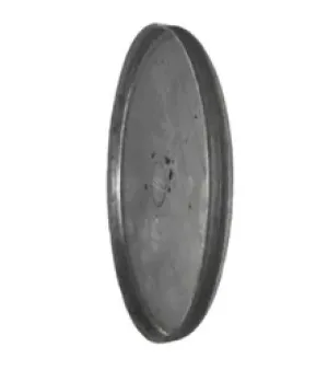 Flat Dished End, Clor : Silver
