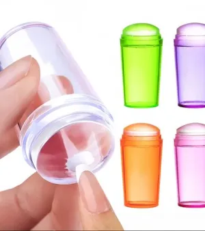 WELLFLYER NSTA-001 Nail Art Clear Stamp Nail Stamp Transparent Nail Polish Printing Tool with Scraper Kit