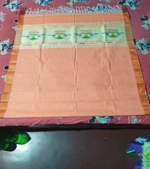 Cotton handloom handwork saree