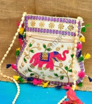 Cotton Embroidered Sling Bag