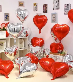 Christmas Tree Decorations Heart-Shaped Foil Balloons