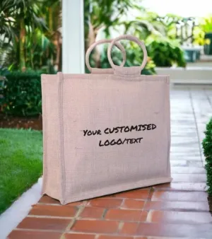 Cane Handle Jute Bag