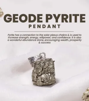 Geode Pyrite Pendant