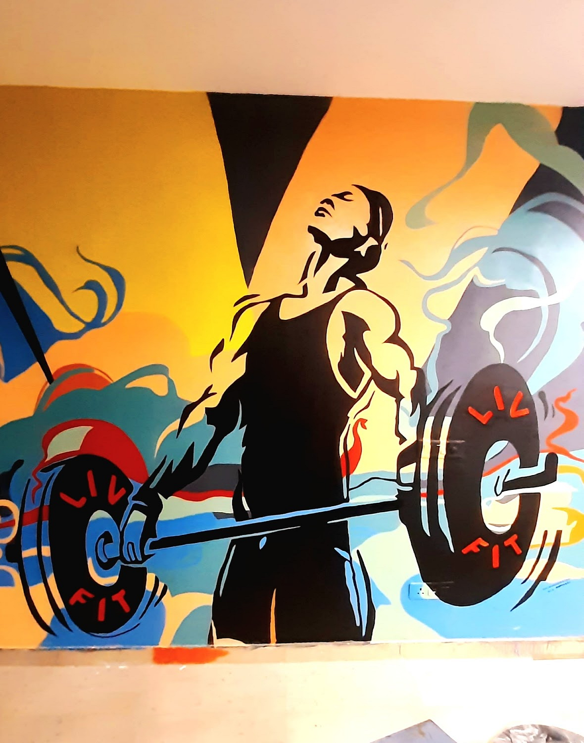Gym Graffiti Wall Art Paintings