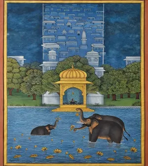 Traditional canvas painting