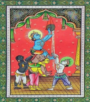 Traditional canvas painting