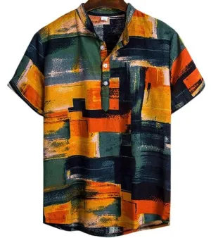 Breathable Colorful Henley Short Sleeve Shirt Men's From Bangladesh in competitive price