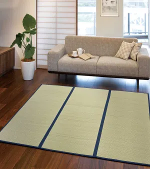 High quality Japanese rug made of plant based Tatami Japanese soft rush, naturally antimicrobial vegan material