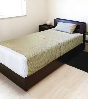 Japanese Tatami Woven Flat Sheet Plant-Based Antimicrobial Bed Sheet with Odor-Resistant Vegan Material for Hotel & Hospital Use