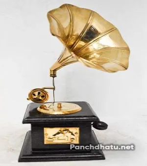 Brass Vintage Dummy Gramophone Showpiece For Home Decor