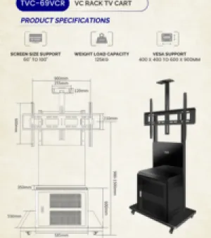T100 TV TROLLEY