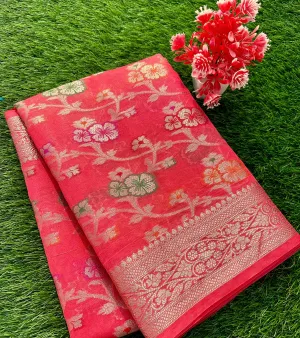 Premium georgette fabric Banarasi silk saree