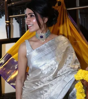 Saree  Banarasi Kanchi Tissue Silk Soft Fabric Saree