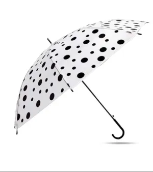White Printed Polyester Umbrella