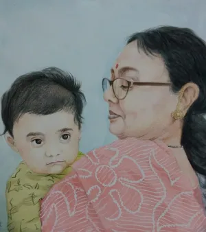Watercolour Portrait 12 by 13 inches