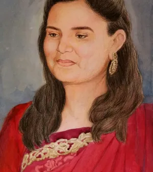 Portrait Mix media A2 size
