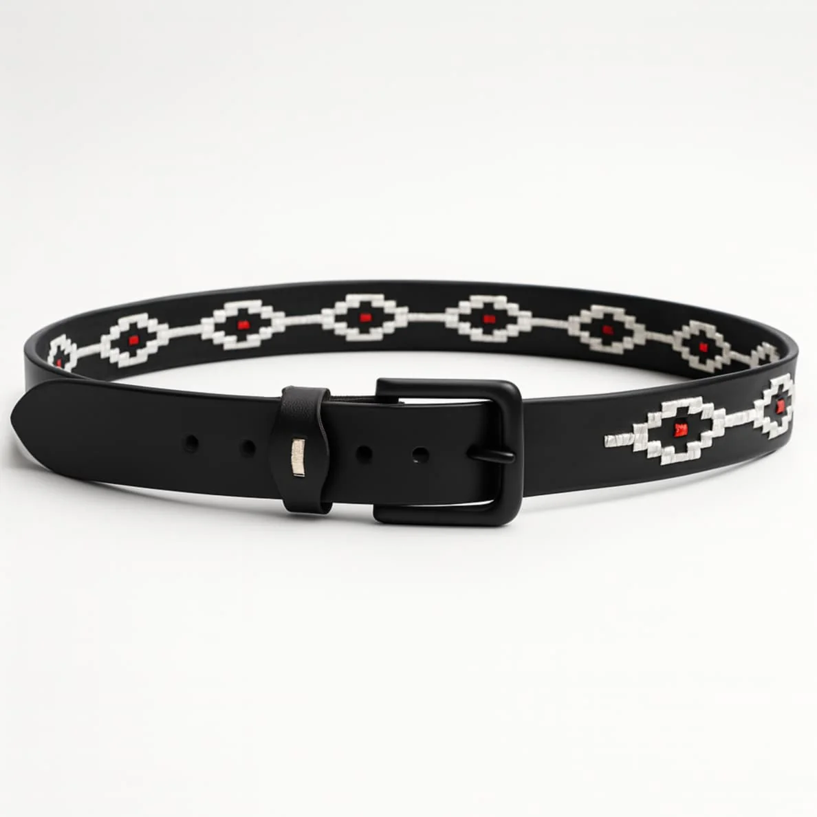 Leather polo belt