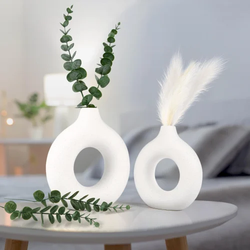 White Flower Vase