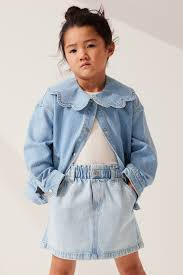 Kids Denim Shirt and Skirt