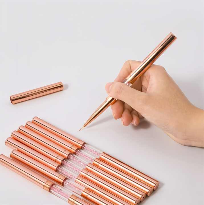 Color drawing acrylic pen holder hook pen line drawing nail tool set nail art brush double ended hook pen
