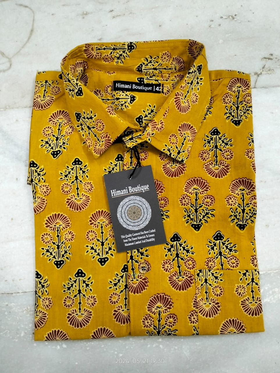 Mens Yellow Shirt