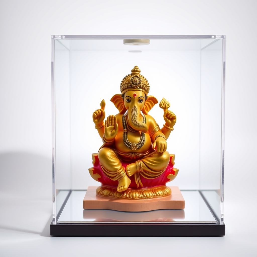 Ganesh Idol in Acrylic Display Box