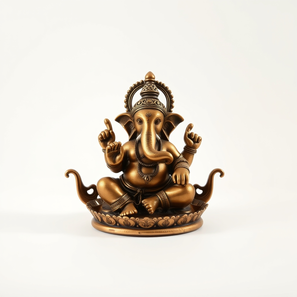 Antique Brass Look Ganesh Idol