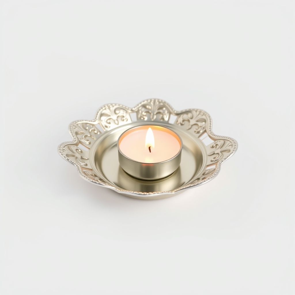 Silver Finish Pooja Thali Set