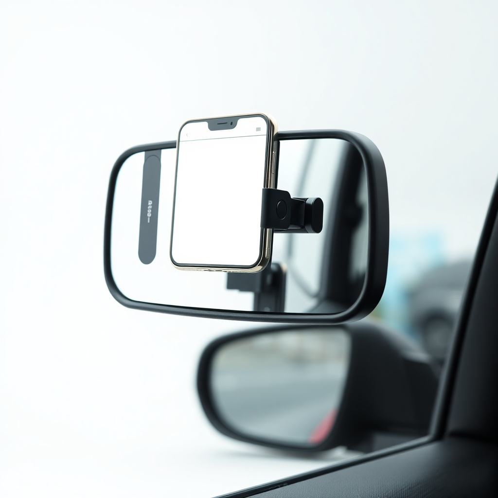 360° Car Rear View Mirror Phone Holder