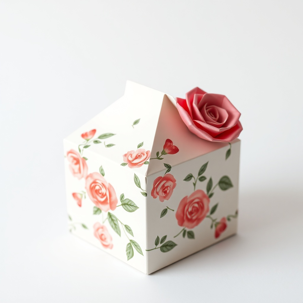 Custom Wholesale Cute Fancy Paper Cardboard Gift Box with Rose Flowers