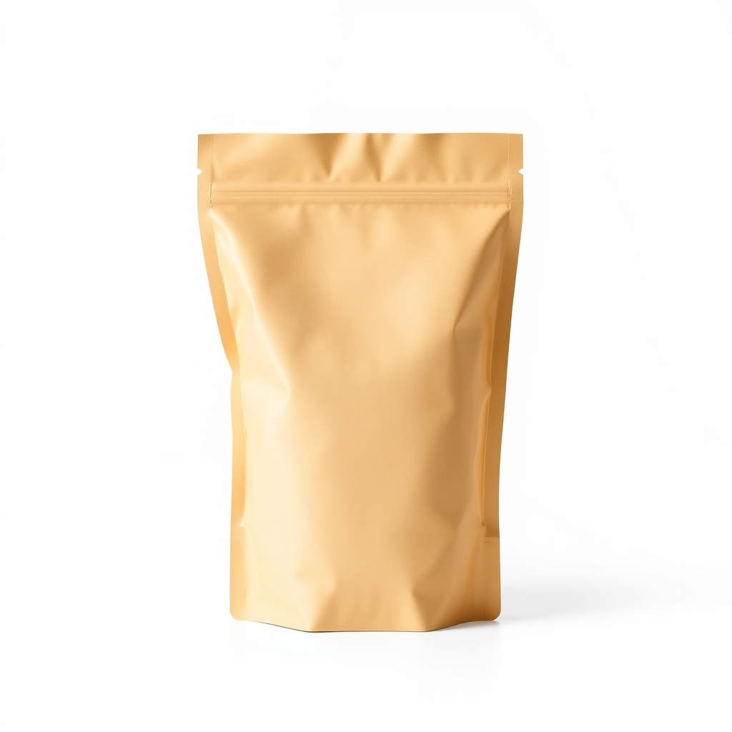 Recyclable Flat Bottom Pouch With Normal Zipper And Valve