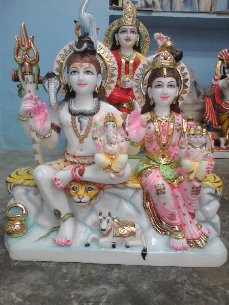 Marble Gauri Shankar Statue