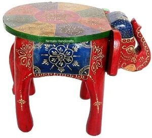 Wooden Elephant Stool
